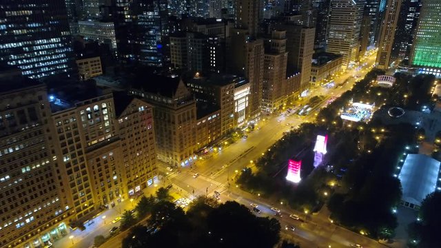 Stock aerial footage Downtown Chicago 4k