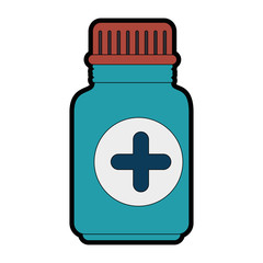 Obraz premium medicine bottle icon over white background vector illustration