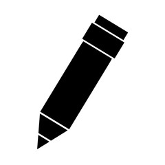 pencil writing utensil wooden icon vector illustration