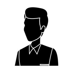 portrait happy groom in a wedding suit vector illustration