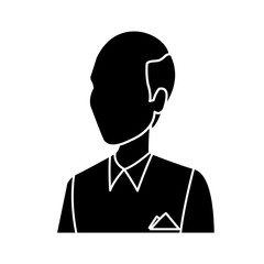 portrait happy groom in a wedding suit vector illustration