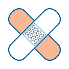 adhesive bandages icon over white background vector illustration