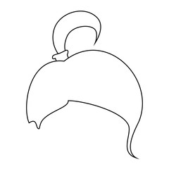 Woman hair with a cute hairstyle icon over white background vector illustration