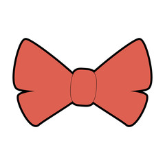decorative bow icon over white background vector illustration