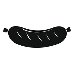 Sausage grill in black simple silhouette style icons vector illustration for design and web isolated