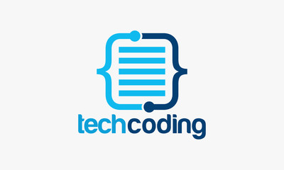 Tech Coding Logo template vector illustration