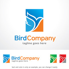 Bird Company Logo Template Design Vector, Emblem, Design Concept, Creative Symbol, Icon