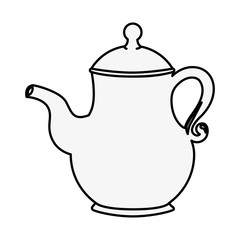 coffee pot icon over white background vector illustration