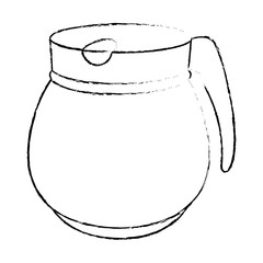 coffee pot icon over white background vector illustration