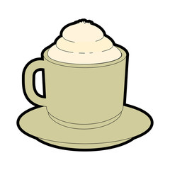 coffee mug icon over white background vector illustration