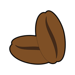 coffee bean icon over white background vector illustration