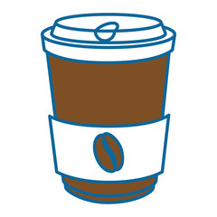 coffee cup icon over white background vector illustration