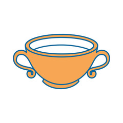 coffee mug icon over white background vector illustration