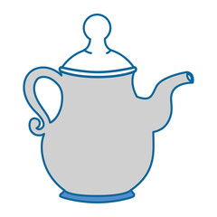 coffee pot icon over white background vector illustration