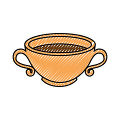 coffee mug icon over white background vector illustration
