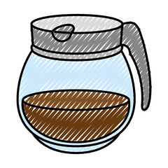 coffee pot icon over white background vector illustration