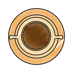 coffee mug icon over white background vector illustration