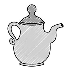 coffee pot icon over white background vector illustration