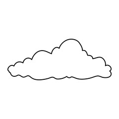 cloud icon over white background vector illustration