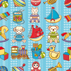 Child toy seamless pattern. Design element