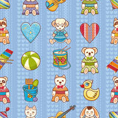 Child toy seamless pattern. Design element