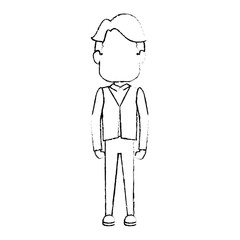 man icon over white background vector illustration