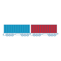 wagons icon over white background vector illustration