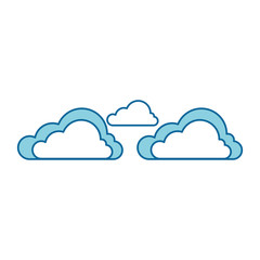 clouds icon over white background vector illustration