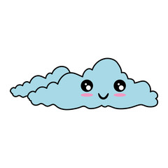 clouds icon over white background vector illustration