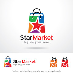 Star Market Logo Template Design Vector, Emblem, Design Concept, Creative Symbol, Icon
