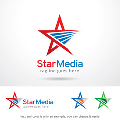 Star Media Logo Template Design Vector, Emblem, Design Concept, Creative Symbol, Icon