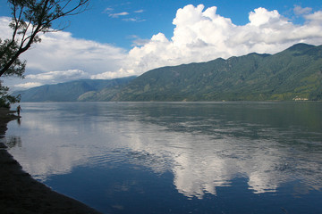 Altai. Lake Teletskoe in summer