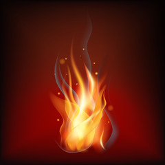 Realistic fire flame