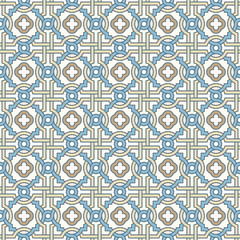 Tangled Pattern with Quatrefoils, Edvardian style, seamless vector pattern