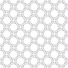 Fototapeta premium Retro pattern with lines and circles. White and light grey background.