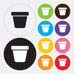 Flower pot icon - Vector