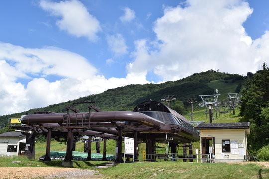 Skilift Terminal In Summer At Shiga Highlands, Japan