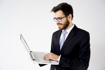 Businessman with a laptop