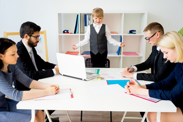 Little kid is the boss