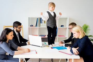 Little kid is the boss