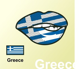 Lips with national flag