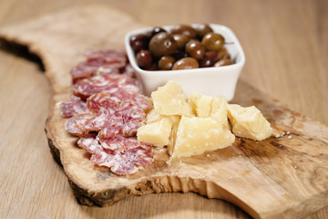 italian antipasti appetizers on table