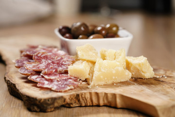 italian antipasti appetizers on table