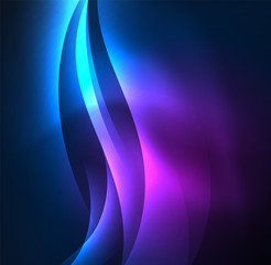 Illuminated neon waves