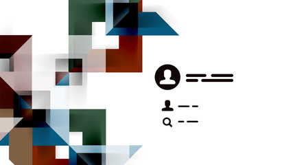 Business presentation geometric template