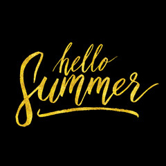 Hello summer lettering