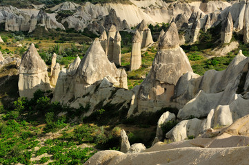 Cappadocia landscape with fairy chimneys,Turkey.