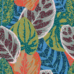 Fototapety  Begonia pozostawia wzór abstrakcyjny kolor