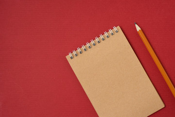 Top view spiral notebook