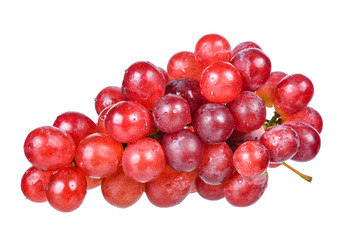 Red grape isolated on the white background